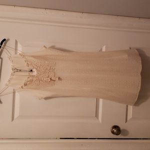 Offwhite Lace crochet slip dress
